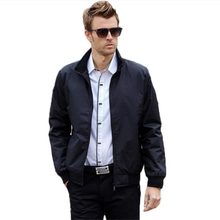 Мужская повседневная куртка-бомбер, весенне-осенняя однотонная брендовая ветровка со стоячим воротником, мужская куртка, тонкое пальто Jaqueta Masculina 2024 - купить недорого
