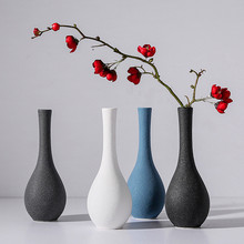 Minimalista vaso de cerâmica decoração nórdico moderno fosco vasos de cerâmica flor receptáculo mesa vaso decoração para casa ornamentos 2024 - compre barato