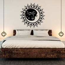 Moon Wall Decal Stickers Sun & Moon Crescent Dual Ethnic Symbol Night Stars Wall Art Bedroom Dorm Living Room Home Interior X05 2024 - buy cheap