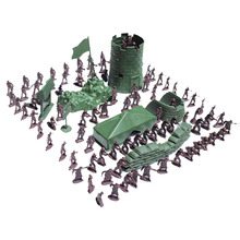 1 Set Of 100Pcs Combat Game Toys Soldier Model Playset Army Men Action Figure Kids Accessory Green 2024 - buy cheap