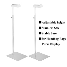 2pcs Stainless Steel Adjustable Height Handbag Display Stand Rack Bags Purse Shelf Hanger Scarf Organizer Stand for Retail Store 2024 - buy cheap