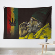 Jamaica Reggae Music Band Team Logo Cloth Poster Banners Four-Hole Flag Dormitory Bedroom Wall Decoration 2024 - buy cheap