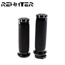 1" 25mm Motorcycle Aluminum Handle Grips Black CNC Handlebar For Harley Touring Dyna Sportster 883 1200 XL Softail Custom 2024 - buy cheap