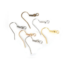 High Quality Fashion Iron Ear Hook Clasp With Bead Charms Earring Wires Fit 6 Colors 200pcs/lot DIY Jewelry Findings FRB022-01 2024 - buy cheap