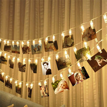 1.5M 3M 6M Photo Clip Holder LED String Lights Battery Powered Christmas New Year Party Wedding Ramadan Decoration Fairy Lights 2024 - buy cheap