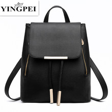 Yingpei bagpack de couro das mulheres portátil viagem moda escola sacos para adolescentes e meninas mochila mão lazer alta qualidade 2024 - compre barato