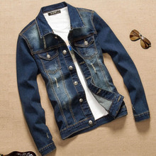 Denim Jacket Men Long Sleeve Men's Coat Outwear Turn-down Collar Casual Shirts Fashion Streetwear Jeans Jacket 2024 - buy cheap