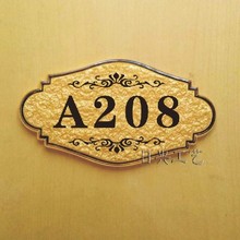 Acrylic number card hotel, Ya Ke door number plate, home number, digital room, number plate, guesthouse door plate, custom made. 2024 - buy cheap