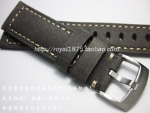 2020 new 22 24mm Retro gray Vintage Italy Calf Leather Crazy horse skin Watchband Replace for PAM 111 441 Pilot Watch Straps 2024 - buy cheap