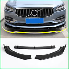 For Volvo S90 2016-2019 Front Bumper Lip Lower Grille Diffuser Protector Plate Spoiler Body Kit Cover Trim Strip Car Styling 2024 - buy cheap