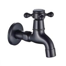 Luxury Wall Mount Single Cross Handle Control Faucet Oil Rubbed Bronze Finish Lavatory Mob Sink Faucet or Washing Machine faucet 2024 - buy cheap