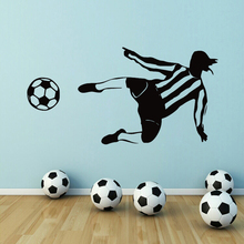 Decalque de parede do goalkeeper para futebol, adesivo de vinil para decoração de casa para quartos infantis para adolescentes e quarto g390 2024 - compre barato