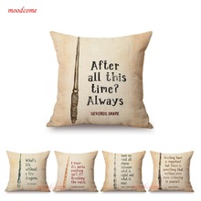 Vintage Fairy Tales Quotes Letter Print Home Decoration Sofa Throw Pillow Case Retro Kraft Paper Style Linen Cushion Cover Case 2024 - buy cheap