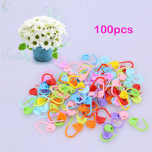 20/50/100Pcs Mixed Color Plastic Knitting Needles Crochet Locking Stitch Markers Crochet Hooks Knitting Tools Needle Clips 2024 - buy cheap