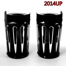 Cubiertas de horquilla deslizantes de corte superficial para Harley Touring Street Glide Road King, 2014-2016, color negro 2024 - compra barato