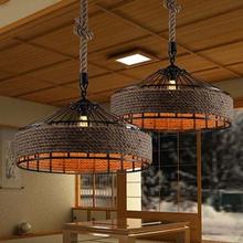 Retro RH Industrial Pendant Lamps light iron rope for Warehouse  Vintage Pendant Lights E27 Bulbs Edison AC110V/AC220V Lighting 2024 - buy cheap