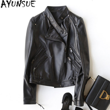 AYUNSUE Genuine Leather Jacket Women 2020 New 100% Real Sheepskin Coat Female Short Motorcycle Jackets Outerwear 27304 WYQ1181 2024 - buy cheap