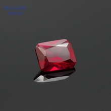Pedras preciosas sintéticas cortadas da princesa, 8 #, pedra vermelha, octanga, para joias tamanho 4x6 ~ 10x14mm, frete grátis 2024 - compre barato