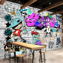 beibehang Wallpaper custom mural wallpaper fashion street art graffiti hip-hop brick wall decoration decorative wallpaper 2024 - buy cheap