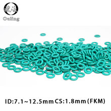 10PCS/lot Fluorine rubber Green FKM O ring Seal CS1.8mm  ID 7.1/7.65/8.5/8.75/9.25/9.5/10/11.8/12.5mm Rubber O-Ring Seal Gasket 2024 - buy cheap