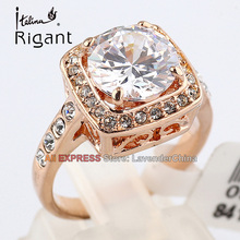 A1-R190 Italina Rigant Simulated Gemstone Engagement Fashion Ring CZ Rhinestone 18KGP Jewelry Size 5.5-9 2024 - buy cheap