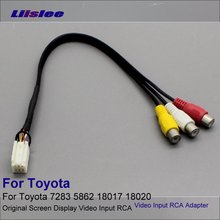 6 Pins Original Video Input RCA Adapter Wire Cable For Toyota 7283 5862 18017 18020 DVD Player Connect Rear View Camera 2024 - buy cheap