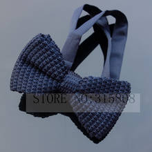 Ikepeibao Classic Navy Blue Men's Tuxedo Knitted Bowtie Pajaritas Bow Tie Pre-Tied Adjustable Man Neckwear 2024 - buy cheap