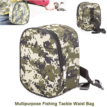 1 peça saco da cintura de pesca portátil multi-purpose pesca equipamento ferramenta bolsa grande capacidade com zíper caso ventilador militar camo 2024 - compre barato