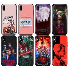 Black tpu case for iphone 5 5s SE 2020 6 6s 7 8 plus x 10 silicon cover for iphone XR XS 11 pro MAX case stranger things 2024 - buy cheap