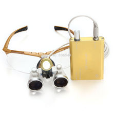 Free shipping New Brand 3.5X320 ER-8Y Dentist Dental Surgical Binocular Loupes Optical with Portable LED Head Light Lamp golden 2024 - buy cheap