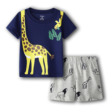 Giraffe Baby Girls Clothes Sets Summer T-Shirts Jumpers Pants Suit Fashion Children Pajamas Baby Girl Dresses Hot Sale 2024 - buy cheap