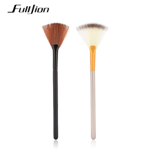 Fulljion Soft Makeup Brushes Small Smooth Fan Shaped Cosmetic Brush Blending Highlighter Loose Powder Contour Foundation Tools 2024 - buy cheap