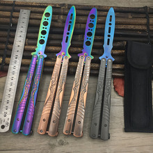 butterfly in Knife butterfly trainer game butterfly knife training tool folding knife not sharp fade rainbow color 2024 - buy cheap