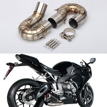 CBR1000RR Motorcycle Exhaust Muffler Middle Link Pipe For Honda CBR1000RR CBR 1000RR 2008 2009 2010 2011 2012 to 2016 Slip-on 2024 - buy cheap