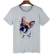 Bgtotomate-Camiseta colorida con pintura al óleo de perro, camiseta encantadora de buena calidad, cómoda, informal, barata, Camisetas de hip hop 2024 - compra barato