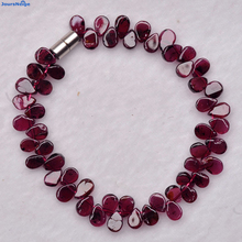 Wholesale Red Wine Natural Garnet Stone Bracelets Water Drop Beads Bracelet Lucky for Women Girl Gift Crystal Bracelet Jewelry 2024 - buy cheap
