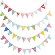 5m Fashion Triangle Paper Banner Triangle Flags Wedding Decor Baby Shower Happy Bithday Kids Adult Party Festive Party Supplies 2024 - compre barato