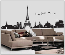 Large Removable Fashion DIY Eiffel Tower Wall Stickers For Living Room Paris Wallpaper Urben Decal Home Decor adesivo de parede 2024 - buy cheap