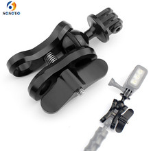 Aluminum Butterfly Clip Clamp with Diving Fixture Lights Arm Ball Head Mount Adapter For Gopro Hero 6 5 4 Cameras Accessory set 2024 - buy cheap