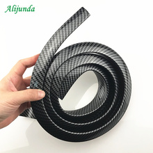 1.5M * 4CM black soft carbon fiber automotive rear bumper strip FOR Subaru  Suzuki  Toyota Camry Corolla RAV4 Yaris Highlander/ 2024 - buy cheap