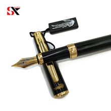 Yushun sBlack and golden clip Luxury Fountain Pen ink pen with Original Gift Box Office Stationery for boss friend Gift 2024 - buy cheap