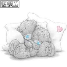 5D Diy diamond painting cross stitch "cartoon love bear" Full Round Diamond embroidery Needlework Rhinestone Mosaic Crafts 2024 - buy cheap