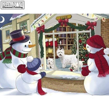 Full Square drill 5D DIY Diamond painting Christmas snowman embroidery Cross Stitch Rhinestone Mosaic decoration HYY 2024 - buy cheap