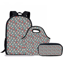 NOISYDESIGN-mochila escolar para niñas, morral escolar con estampado de píldoras Kawaii, Bolsa Escolar para adolescentes, 3 unids/set por Set 2024 - compra barato