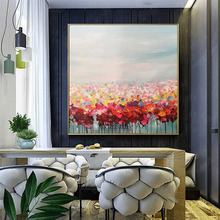 Big size artwork Handmade flower Oil Painting On Canvas Abstract landscape painting Wall Art picture for Living Room home Decor 2024 - buy cheap