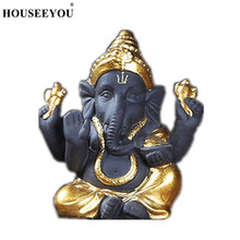 Estátuas de buda de cerâmica elefante areia roxa deus estatuetas decoração de casa ganesha mascote decoração vaso de flores jardim paisagem artesanatos 2024 - compre barato