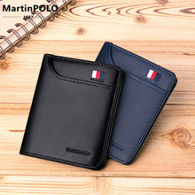 MartinPOLO Men's Wallet Slim Credit Card Holder Mini Purse Fashion Wallets For Men Genuine Leather Coin Purse Small MP1001 2024 - buy cheap