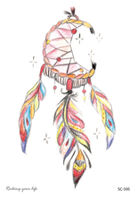 Rocooart Large Tribal Tattoo Sticker Colorful Dreamcatcher Fake Tatoo Tribe Totem Waterproof Temporary Tattoo Stickers For Body 2024 - buy cheap