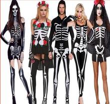 2016 сексуальный костюм вампира для женщин, костюм черепа, зомби, костюмы на Хэллоуин, женские карнавальные костюмы, нарядное платье 2024 - купить недорого