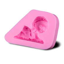 3d Silicone Mold  Girl Fondant Cake Mold Soap Kitchen Baking Chocolate Moulds D383 2024 - buy cheap